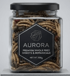 Aurora Life Premium Whole Prey, Insects & botanicals, 200 g jar